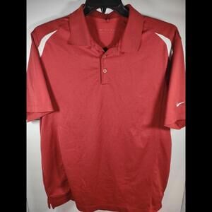 Nike Golf Men's XL Tour Performance Dri-Fit Polyester Dark Red  Polo Shirt